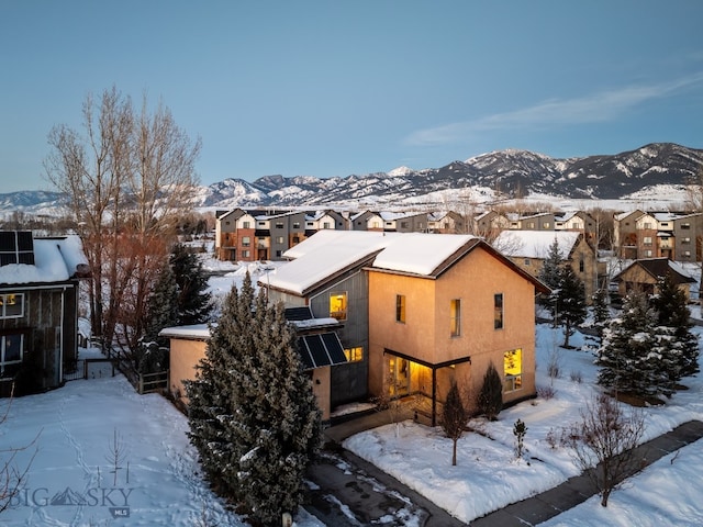 exterior space with a mountain view