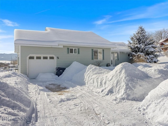 view of front of property with an attached garage