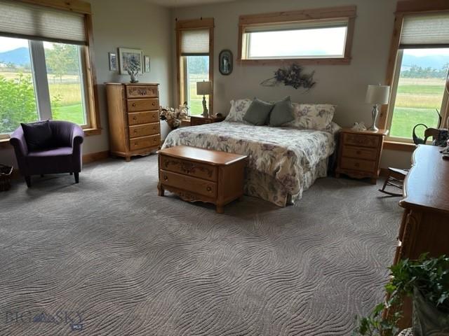 bedroom featuring carpet