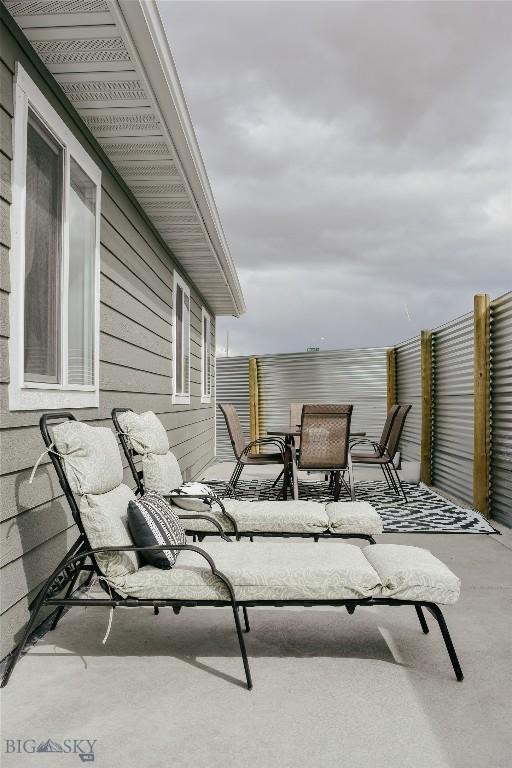 view of patio / terrace with fence