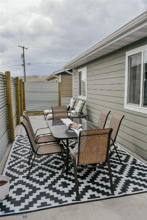 view of patio / terrace with a fenced backyard