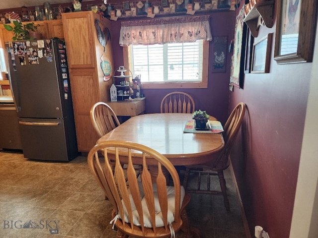 view of dining area