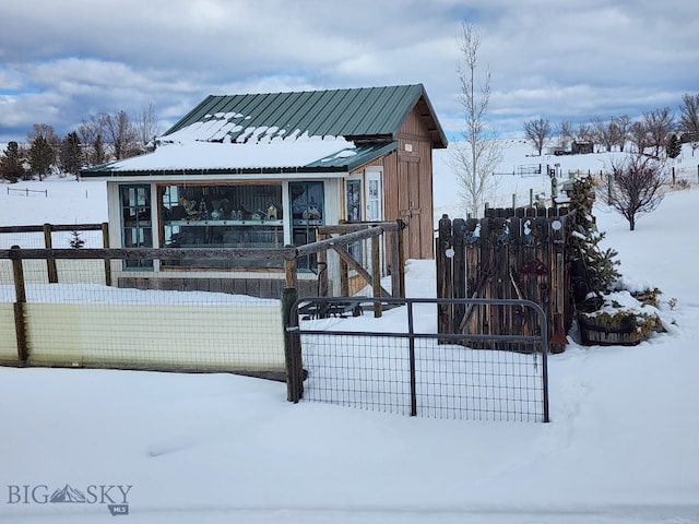 exterior space with fence