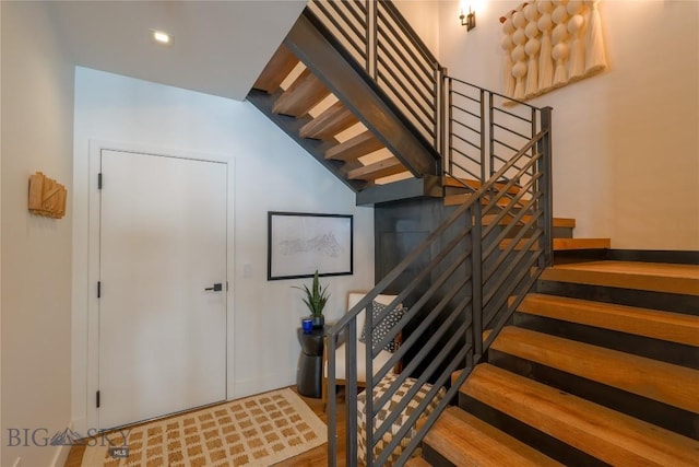 entryway with stairs