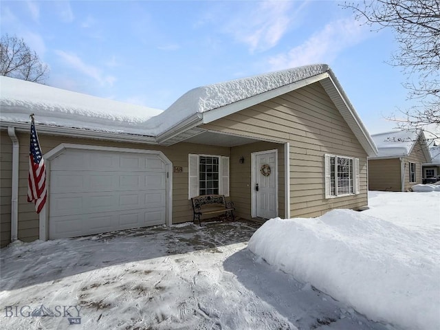 view of front facade with an attached garage