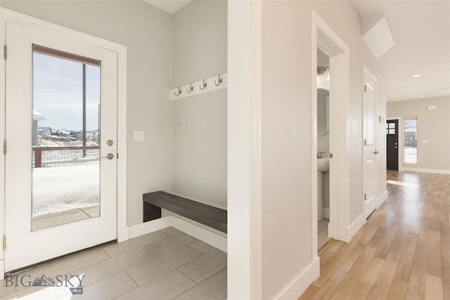 500 Westgate, Bozeman, MT 59718 - mudroom with light wood-style flooring, plenty of natural light, and recessed lighting
