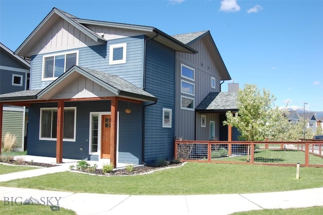 500 Westgate, Bozeman, MT 59718 - view of front facade featuring board and batten siding, roof with shingles, and covered porch