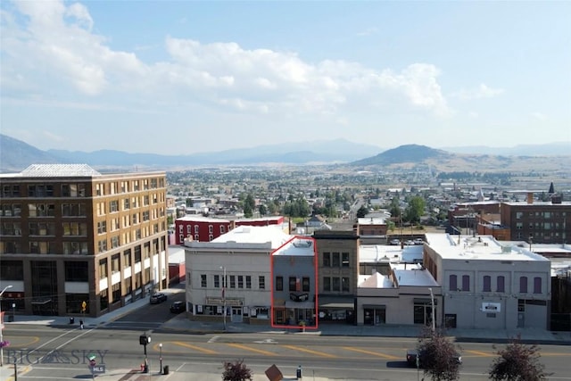 view of city featuring a mountain view