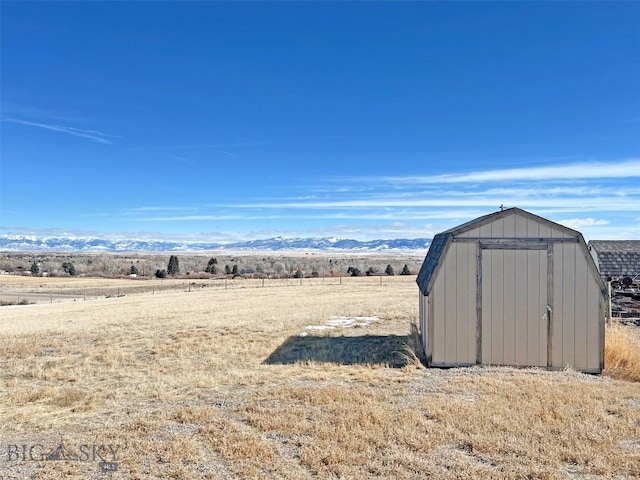 160 Expedition Dr, Dillon, MT 59725 - view of shed featuring a mountain view
