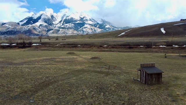 property view of mountains with a rural view