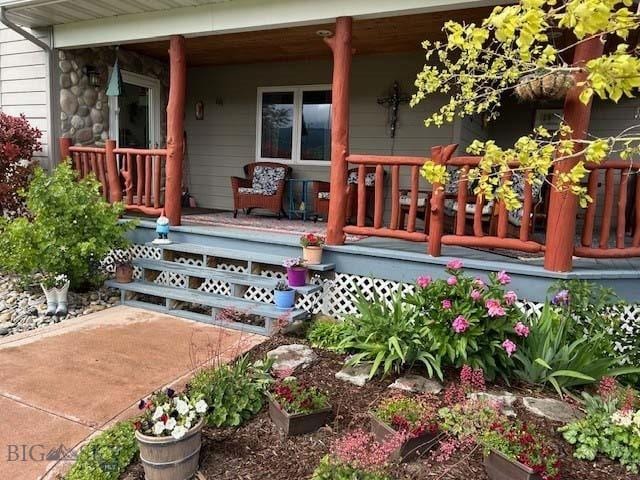 exterior space featuring a porch