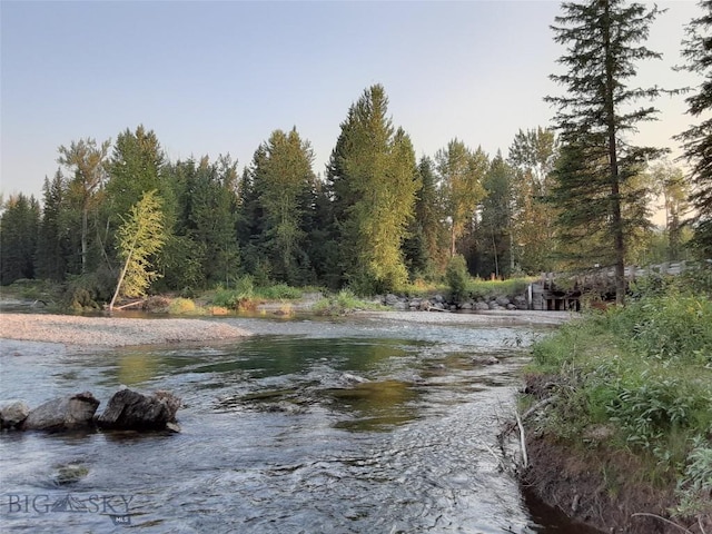 water view with a forest view