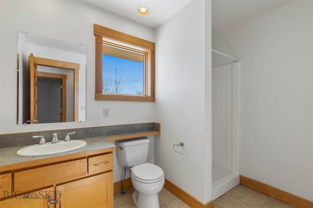 1281 Stoneridge Unit A, Bozeman, MT 59718 - full bathroom featuring a shower stall and vanity