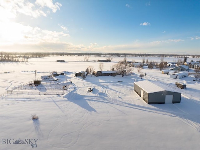 view of snowy aerial view