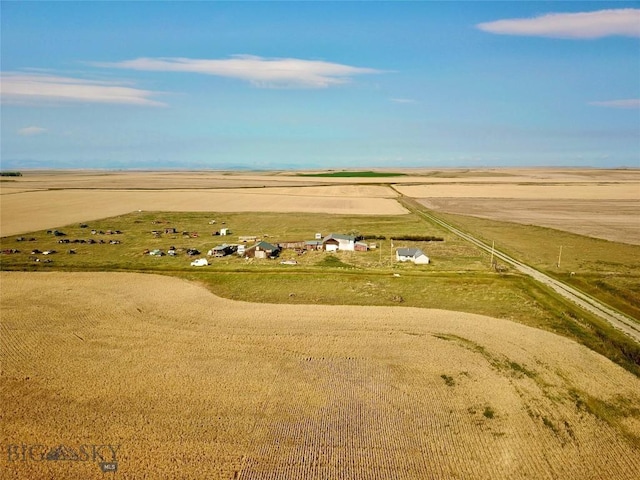 aerial view featuring a rural view