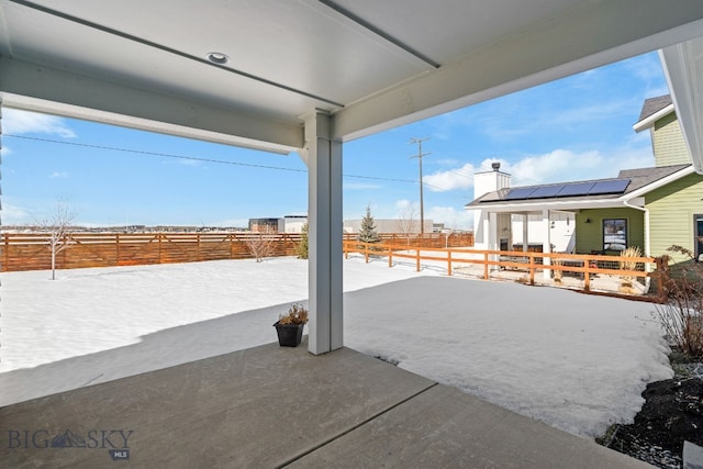 view of patio featuring a fenced backyard