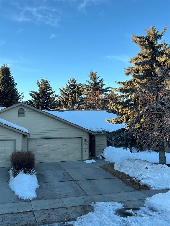 view of front facade featuring concrete driveway and an attached garage