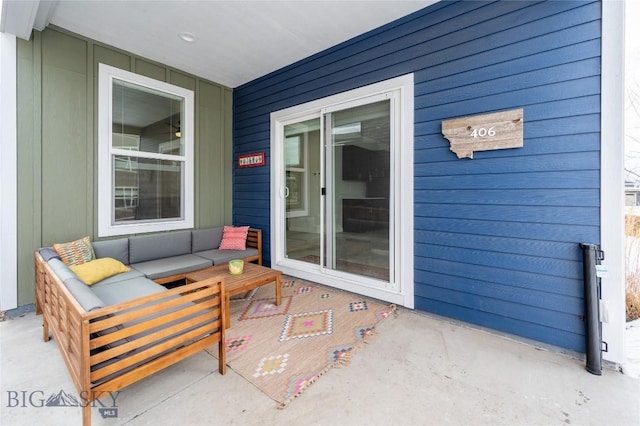 view of patio with outdoor lounge area