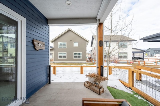 view of patio featuring a porch