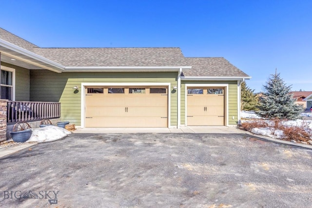 garage with driveway