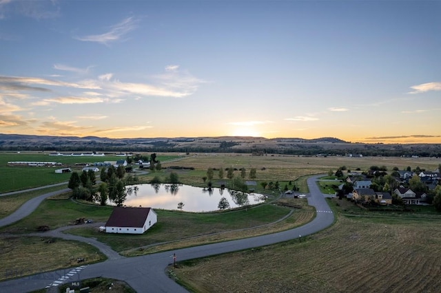 bird's eye view with a rural view