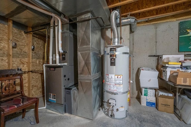 utilities with secured water heater and heating unit