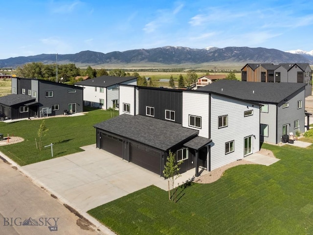 exterior space featuring a residential view and a mountain view