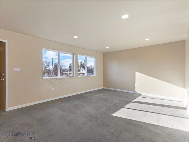 113 Washington St, Sheridan, MT 59749 - carpeted spare room featuring baseboards and recessed lighting