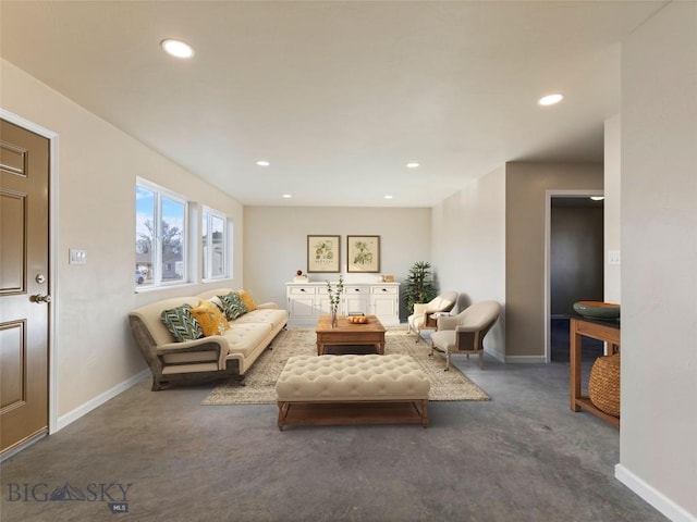 113 Washington St, Sheridan, MT 59749 - living area featuring recessed lighting, carpet, and baseboards