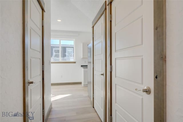 413 Garnier Ave Unit B, Livingston, MT 59047 - hall featuring baseboards and light wood-style floors