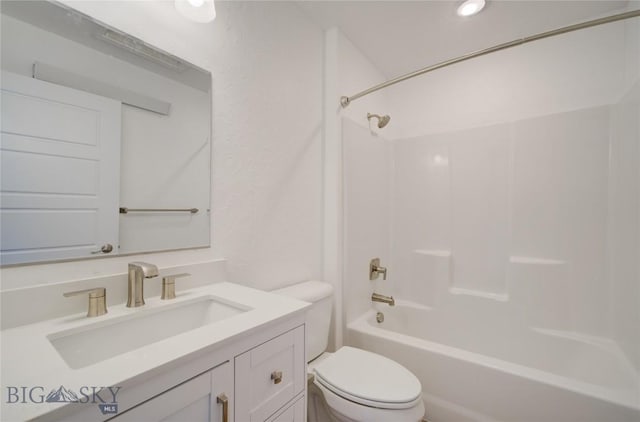 413 Garnier Ave Unit B, Livingston, MT 59047 - bathroom featuring tub / shower combination, vanity, and toilet