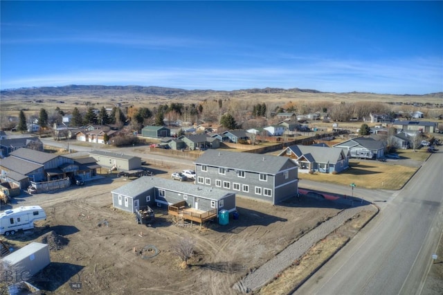 413 Garnier Ave Unit B, Livingston, MT 59047 - bird's eye view with a mountain view and a residential view
