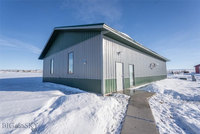 view of snowy exterior