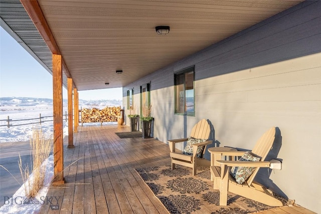 view of wooden terrace