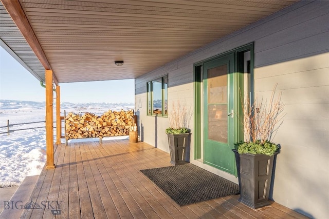 view of wooden deck