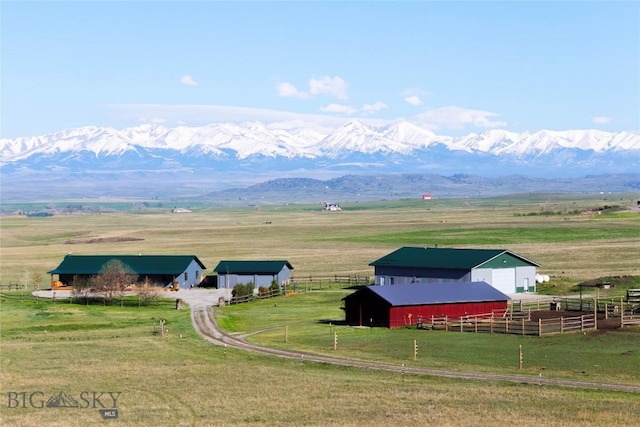 42 Jim Parrent Ln, Big Timber, MT 59011 - mountain view with rural landscape and a pastoral area