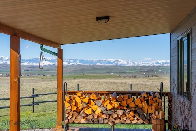 42 Jim Parrent Ln, Big Timber, MT 59011 - view of yard with a view of rural / pastoral area, a mountain view, and fence