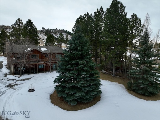 view of snowy yard