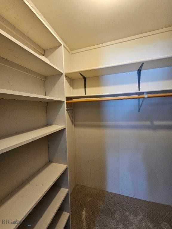 walk in closet with tile patterned floors