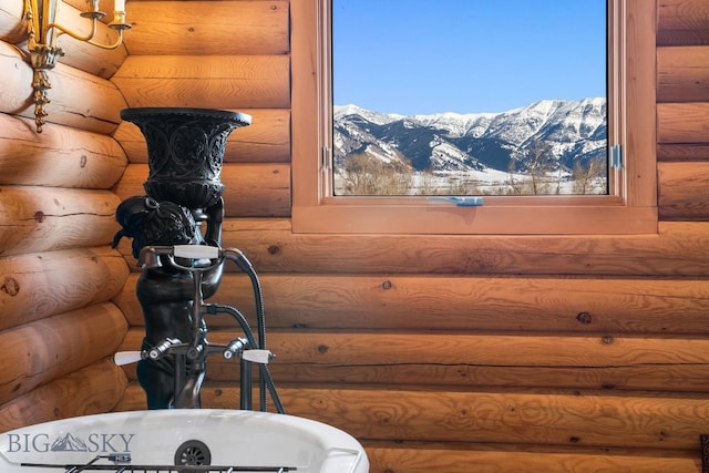 room details with a mountain view