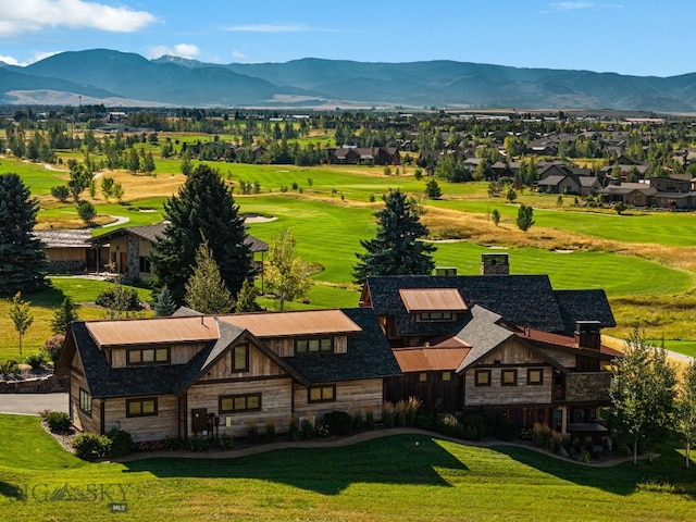 1468 Black Bull Trl, Bozeman, MT 59718 - view from above of property featuring a mountainous background and a golf club