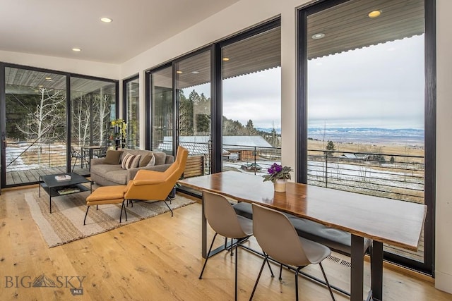 view of sunroom