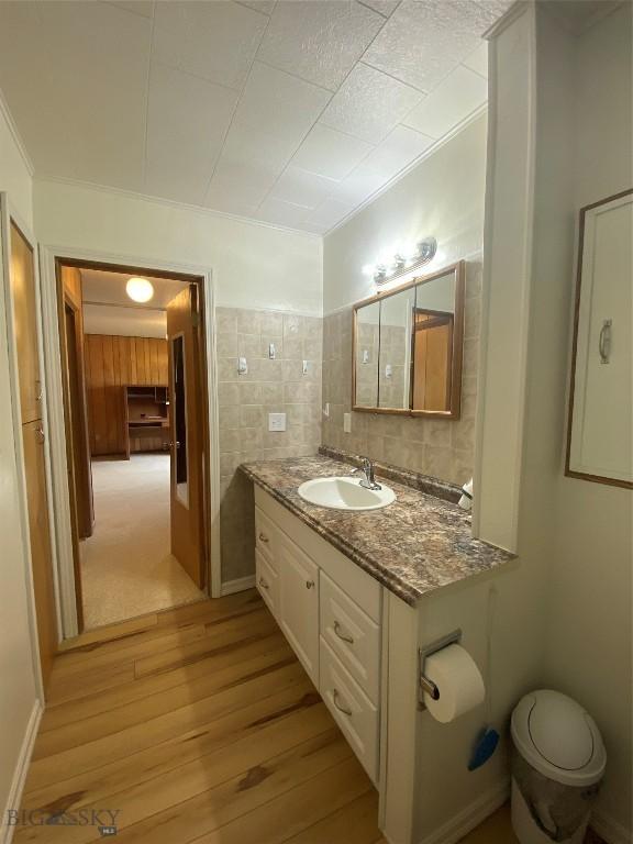 209 2nd St E, Whitehall, MT 59759 - bathroom featuring wood finished floors and vanity