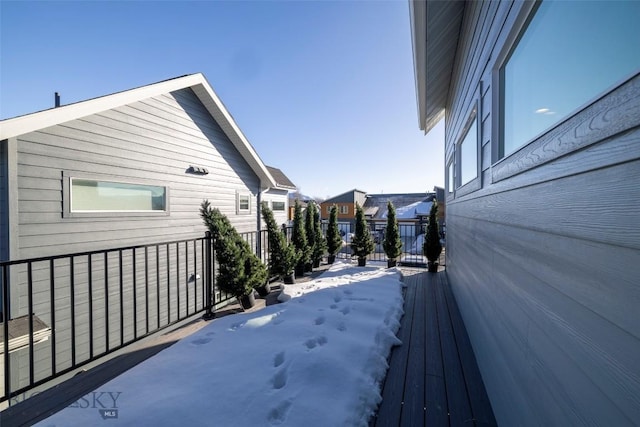 view of side of property with a residential view