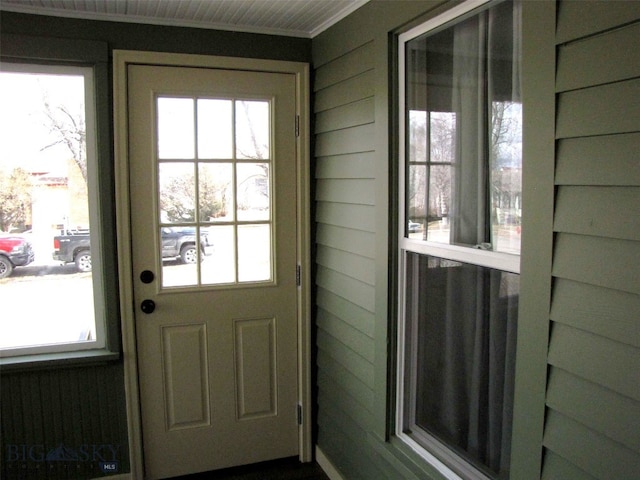 view of doorway to outside