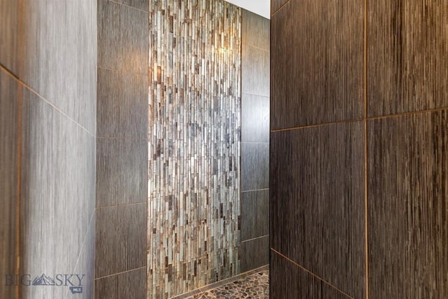 details with tiled shower