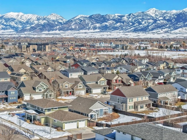 mountain view with a residential view