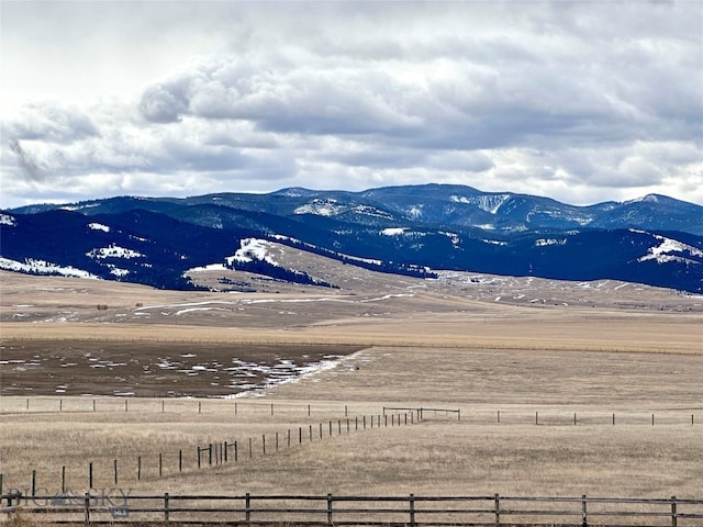 property view of mountains with a rural view