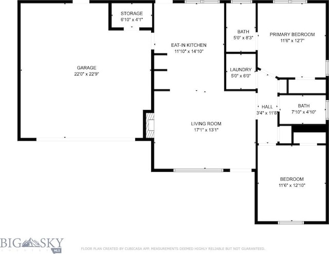 305 Lathrop St W, Clyde Park, MT 59018 - floor plan / room layout