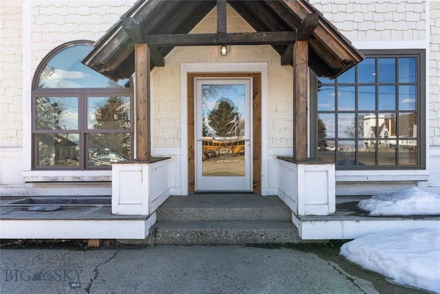 view of doorway to property